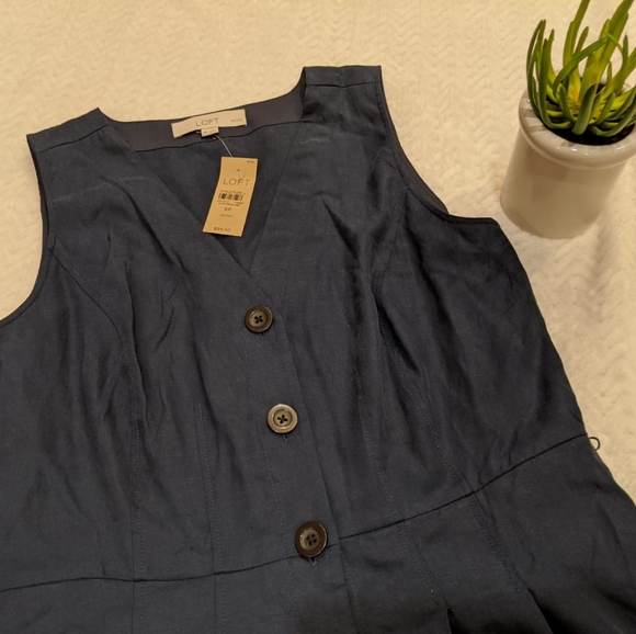 NWT Loft Button Down Dress - Picture 4 of 7